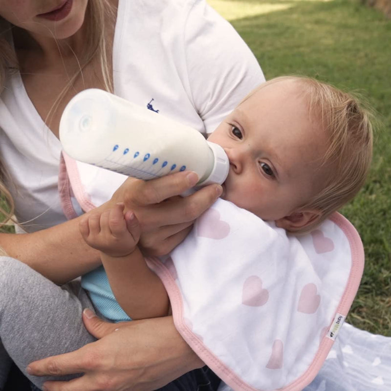 [Australia] - Burp Cloths, Burp Bib Sets Pink-white 