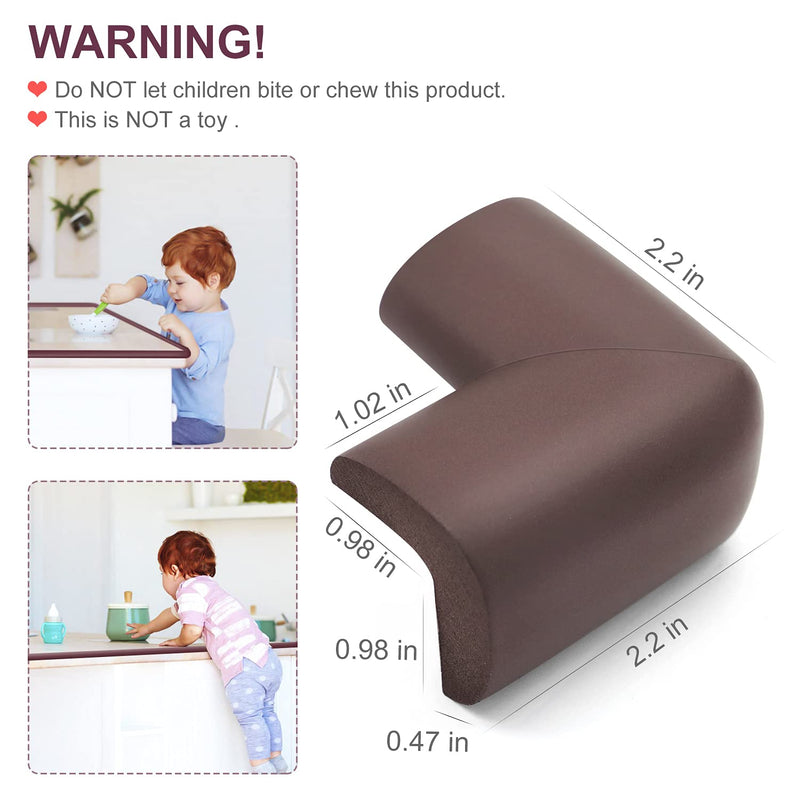 [Australia] - Baby Proofing Edge Corner Protector, 20.5 ft (18.1ft Edge + 8 Corners) Baby Proof Corner Guards ,Thick Table Bumper Guard, 3M Pre-Taped Corners, Soft Rubber Foam Guard Heavy-Duty… 