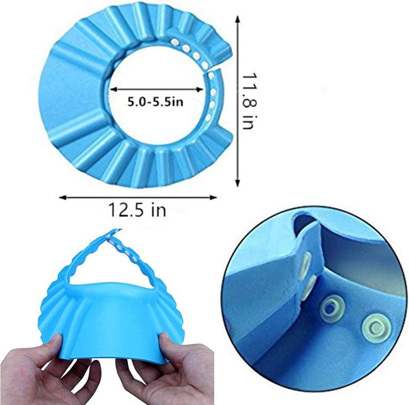[Australia] - 3Pack Baby Shower Cap Bath Visor for Toddlers Shampoo Cap Shower Protection Hat - Adjustable Soft Hair Washing Guard, Bath Shield Visor Hat,Eyes and Ears Head Protection for Baby, Kids, Children 