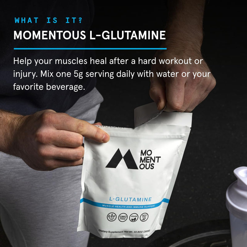 [Australia] - Momentous L-Glutamine Powder, 60 servings 