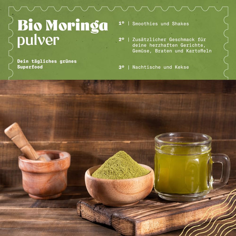 [Australia] - Moringa Oleifera Powder - 400 g Organic Horseradish Powder with Premium Quality - Natural Organic Product, Organic and Pure Moringa from the Leaves of the Horseradish Tree - NaturaleBio 400 g (Pack of 1) 