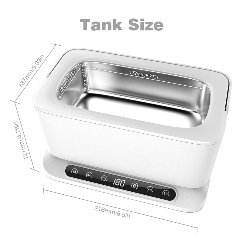 [Australia] - SWAREY 2025 New Ultrasonic Cleaner 800ML Ultrasonic Cleaner with Baskets and 4 Cleaning Modes 45000Hz Professional Ultrasonic Equipment for Dentures Jewelry Glasses Watch Coins Tool 