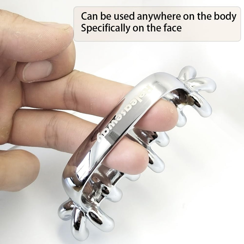 [Australia] - Stainless Steel Facial Massage Tool for Deep Tissue Massage and Cellulite Reduction - Unbreakable and Soft Tissue Massage Tool for Self Myofascial Release (Patent Pending)… RE-pro 