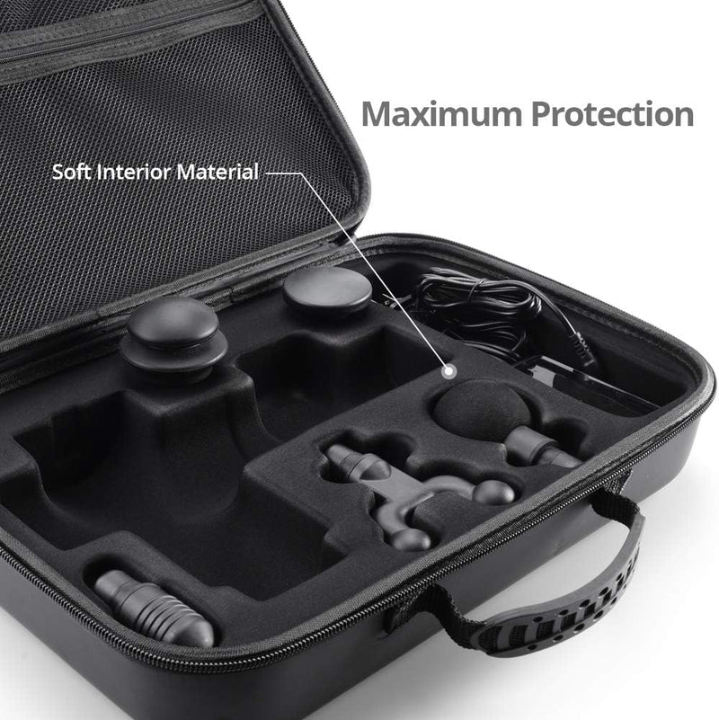 [Australia] - tombert Carrying Case for Hypervolt Massage Gun, 2025 5 Attachment Slots Portable Storage Box, Hard Shell Storage Box for Hypervolt Portable Massage Gun (Case Only) BLACK-N 