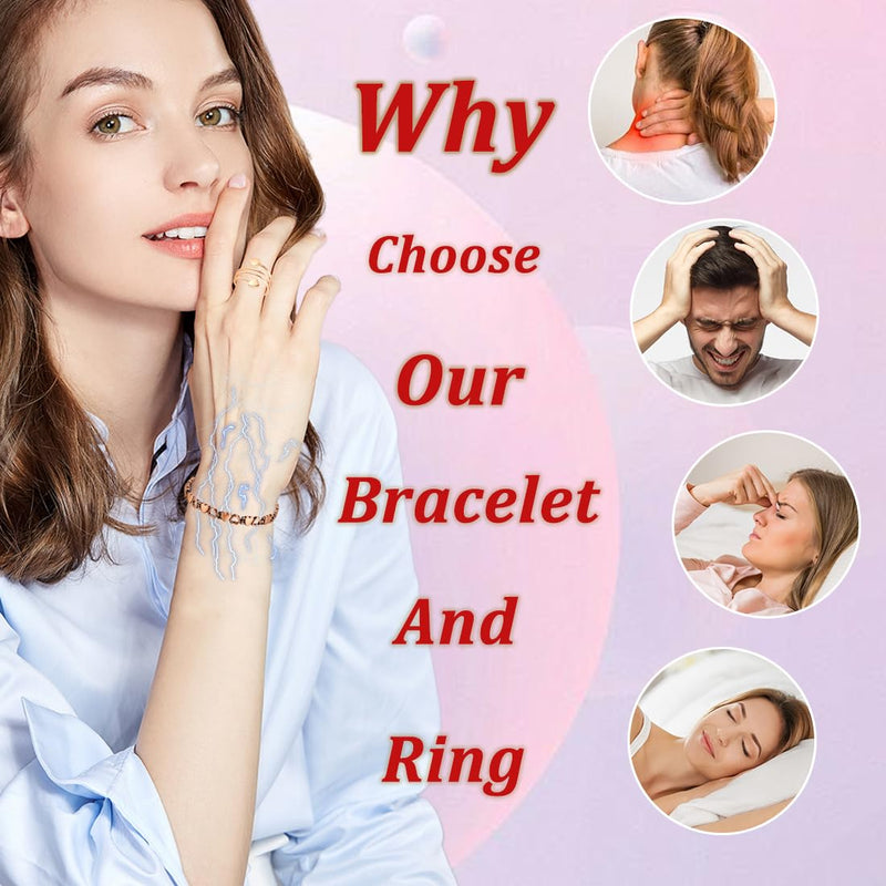 [Australia] - Vicmag Copper Bracelet for Women Strength Magnetic Bracelets 99.9% Pure Copper Jewelry Adjustable Love Rose Gold Ring 
