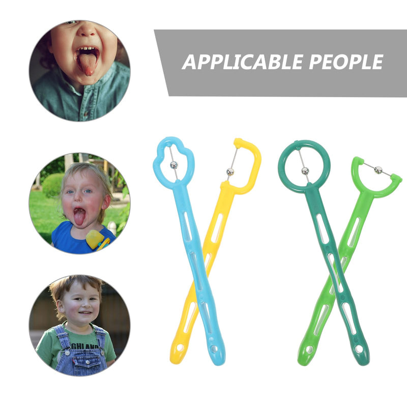 [Australia] - Tongue Trainer, 4PCS Tongue Exerciser for Speech Myofunctional Therapy Tools Tip Lateralization and Elevation Therapeutic Tool Set for Apraxia Improve Feeding Skills 