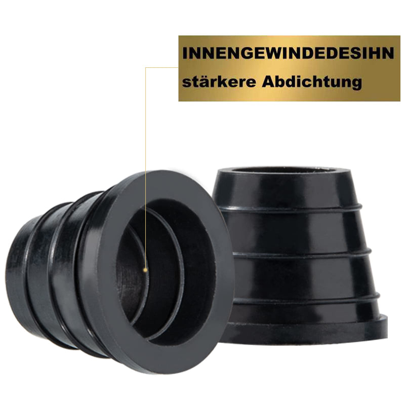[Australia] - 10 Pcs Hookah Grommet Thick Silicone Rubber Grommet for Ceramic, Clay Bowls Thick (Black) Black 