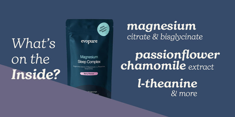 Magnesium Glycinate Sleep Powder | L-Theanine Chamomile Passionflower | High Absorption | Berry | 30 Servings