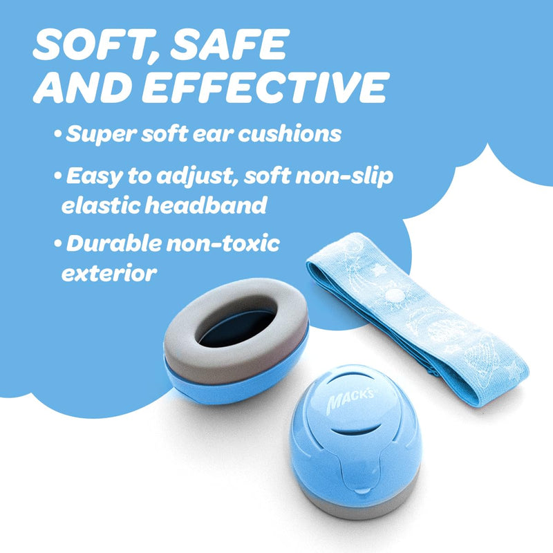 [Australia] - Mack's® Baby Muffs | Baby Ear Muffs Noise Protection | High NRR - 17 Decibels | Noise Cancelling Headphones for Babies & Toddlers | Ages 3-36 Months 