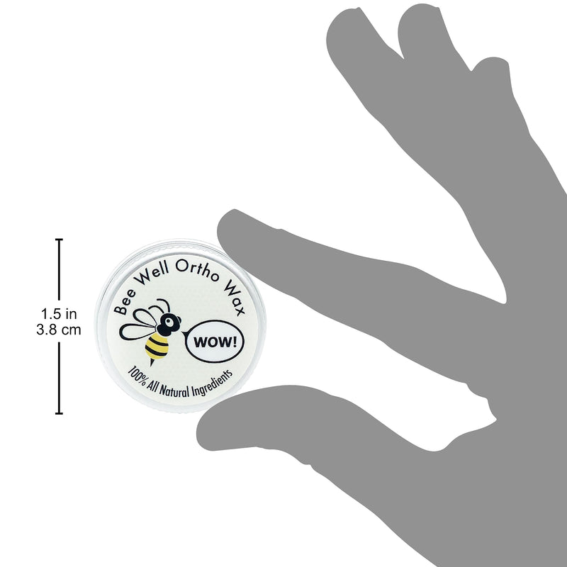 [Australia] - Bee Well Ortho Wax Pure | All Natural Extra Firm Braces Wax | Protect, Prevent & Relieve Orthodontic Braces Discomfort & Mouth Pain | Aluminum Jar | 75 Pieces of Wax for Braces 