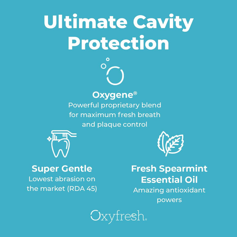 [Australia] - Oxyfresh Premium Cavity Protection – Fresh Mint Fluoride Toothpaste – Low Abrasion Anticavity Toothpaste for Sensitive Teeth – Remineralizing Enamel Repair to Prevent Tartar & Cavities | 5oz Top Seller 