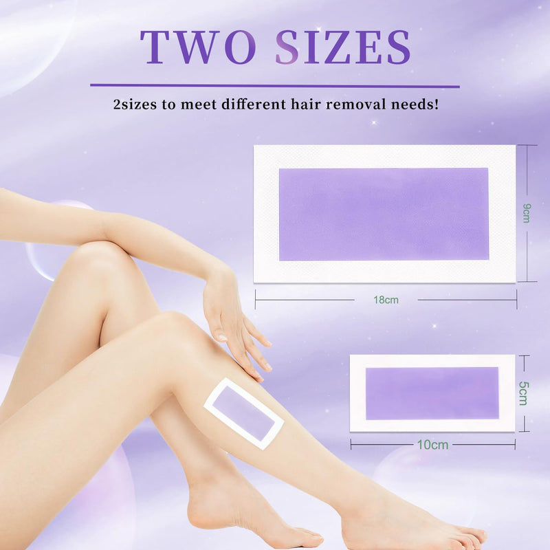 [Australia] - 72PCS Wax Strips for Hair Removal, 48 Body & 24 Face Wax Strips with 8 calming Oil Wipes, At Home Waxing Kit for Women & Men - Body, Arms, Legs, Back, Bikini & Brazilian, Hypoallergenic All Skin Types 1 Count (Pack of 72) 