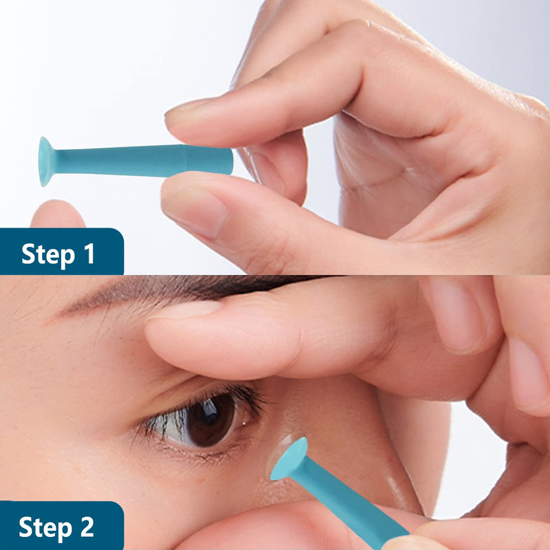 [Australia] - 12 Pieces Hard Contact Lens Remover Tool for RGP and Scleral Lenses - Plunger Suction Cup Blue 
