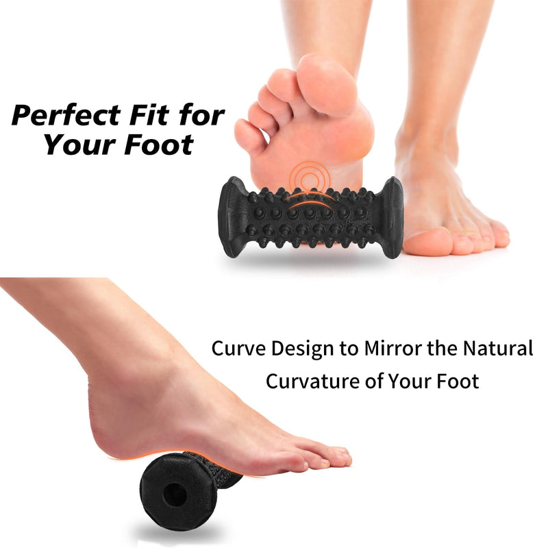 [Australia] - Plantar Fasciitis Relief,Foot Roller,Foot Massager Roller for Arch and Heel Pain Relief,Care for Plantar Fasciitis,Deep Tissue Muscle Massage,Portable Reflexology Tool Black 