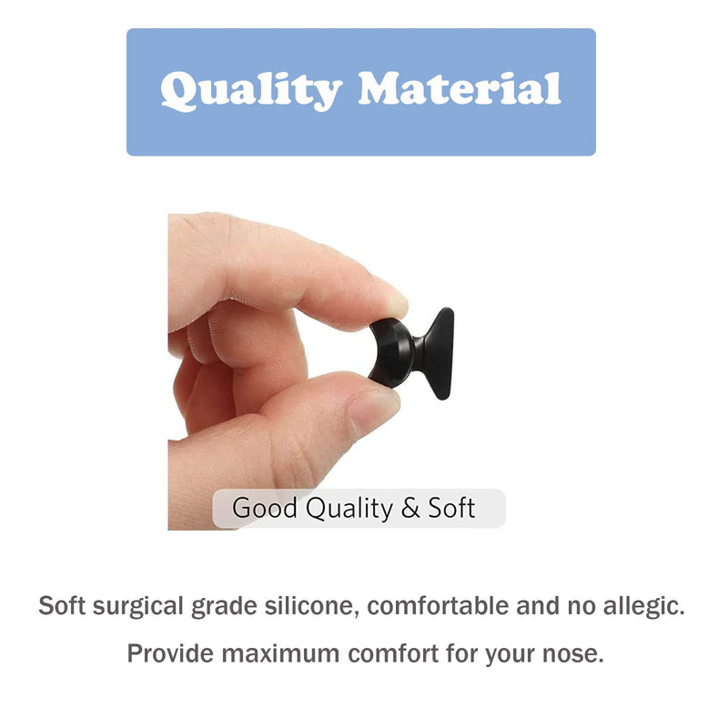 [Australia] - Glasses nose pads silicone, butterfly shape, glasses nose pads soft for glasses, sunglasses, 2.5 mm, 10 pairs, (clear) 10 pairs, clear 