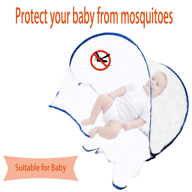 [Australia] - CMINGJ Portable Mosquito Head Net Foldable Pop-Up Travel Essentials Mosquito Net for Bed Free Installation-Large Size Suitable for Bedroom, Camping, nap (Large) Large 