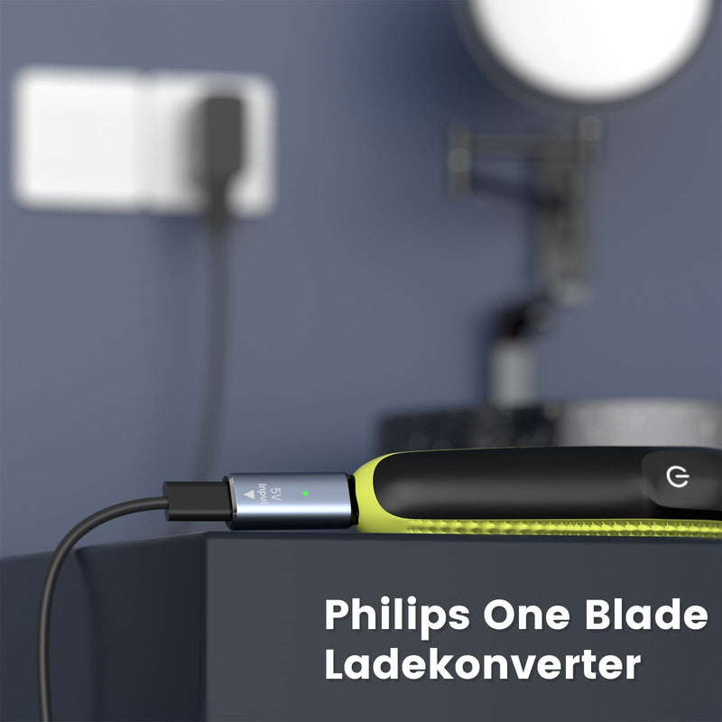 [Australia] - 5V USB C Charger Adapter Charging Converter for Philips Noreclo One Blade Shaver QP2734 QP2824 QP2724 QP2834 QP4631 MG7930 MG7950 MG9530 7000 9000 Series, Type C Converter Charger Adapter 