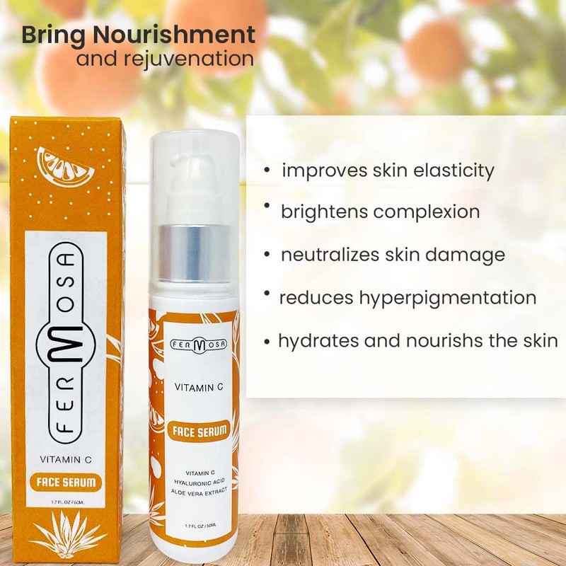 Fermosa Vitamin C Face Serum - Skin Repairing & Anti Aging Serum, Hydrating & Brightening Serum that Reduces Wrinkles, Fine Lines & Dark Spots