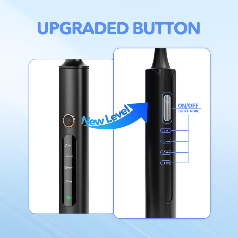 Electric Tooth Polisher,Tooth Polishing Kit for Cleaning and Polishing, Dentist Grade Tooth Polisher with LED Light, Rechargeable Teeth Polisher with 5 Brush Heads, 4 Speed Modes,IPX6 Waterproof