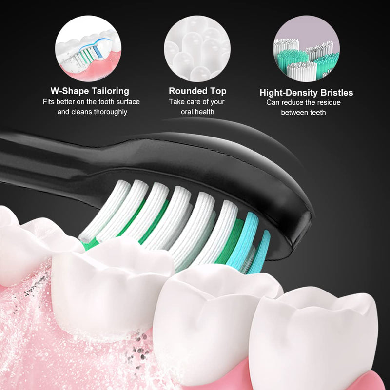 Sonic Electric Toothbrush for Adults, Rechargeable Toothbrush with 4 Replacement Brush Heads & 5 Modes , Travel Case, Ultra Sonic Toothbrush for 99% removing plaque, 2-Min Smart Timer