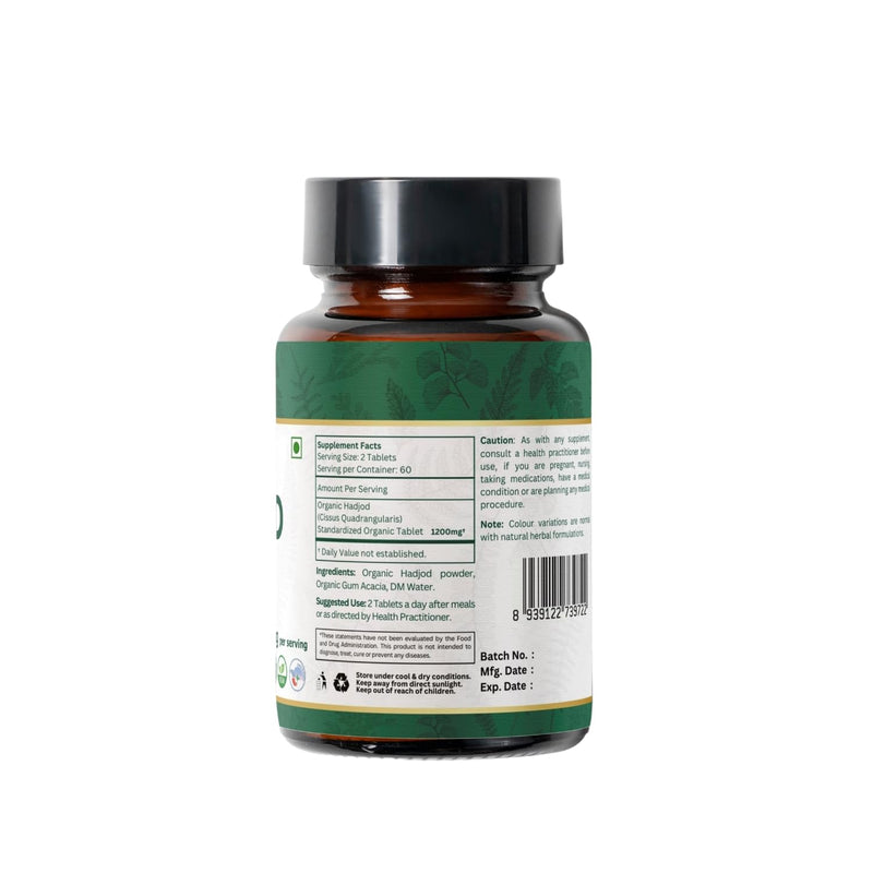[Australia] - Hadjod 120 Tablets ‚Äì USDA Organic Cissus Quadrangularis ‚Äì Supports Joint Strength & Mobility* 1 