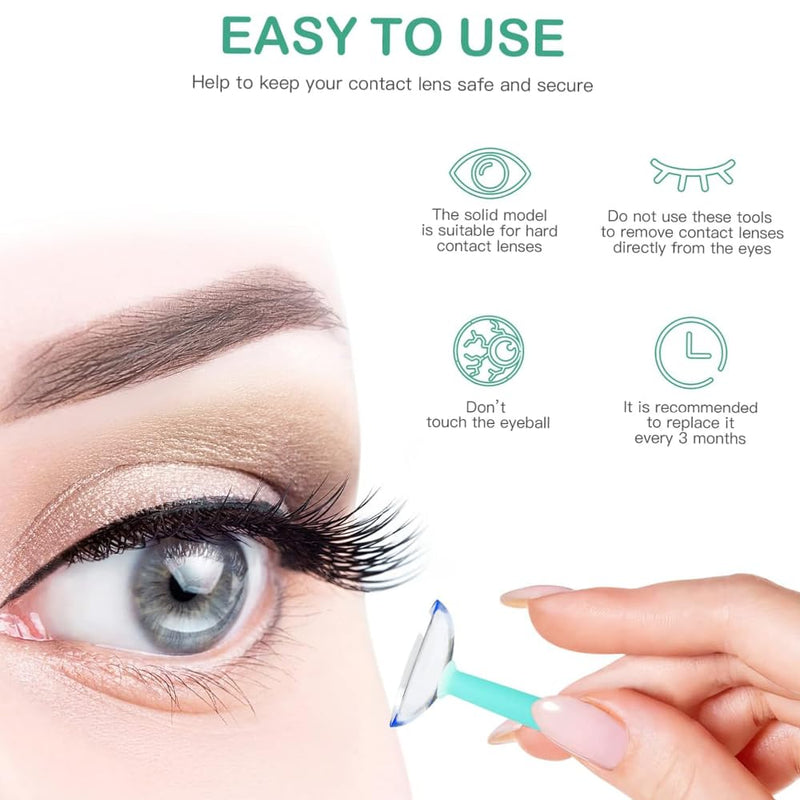 [Australia] - Yuqilin Contact Lens Insertion Aid, 10 Pieces Contact Lens Sucker Contact Lens Applicator Remover Tool Remover Inserter, Essential Accessory for Hygienic Wearing Experience 