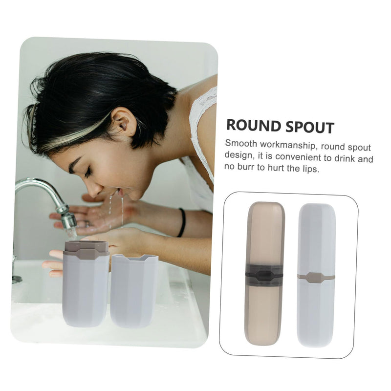 Healifty 2pcs Toothbrush Covers Toothbrush Container Brush for Dentures Brush Cover Toothbrush Holders with Cover Toothbrush Holder Oral Brush Case at Home Bracket Travel