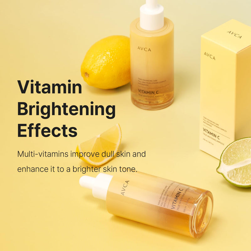 AVCA Vitamin C & Niacinamide Glow Correcting Serum 100ml (3.38 fl oz) – Dark Spot Repair, Brightening & Tone-Evening Antioxidant Facial Serum