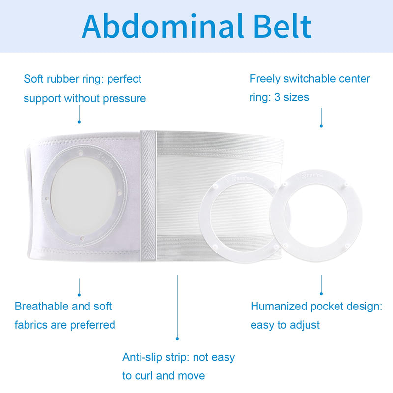 [Australia] - Adjustable Ostomy Support Belt for Men & Women, Breathable Abdominal Binder with Multiple Hole Sizes, Elastic Ostomy Bag Stabilizer, Post-Surgery Comfort Girdle, All-Season Fit (X-Large) X-Large 