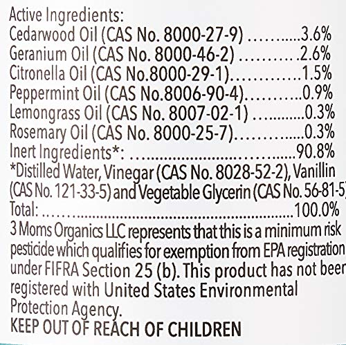 [Australia] - 3 Moms Organics TickWise 8oz, Made with All Natural Essential Oils, DEET-Free, Tick and Insect Repellent, Plant Based Essential Oils, All Natural Ingredients Great for Adults, Kids, Dogs & Horses 8 Fl Oz (Pack of 1) 