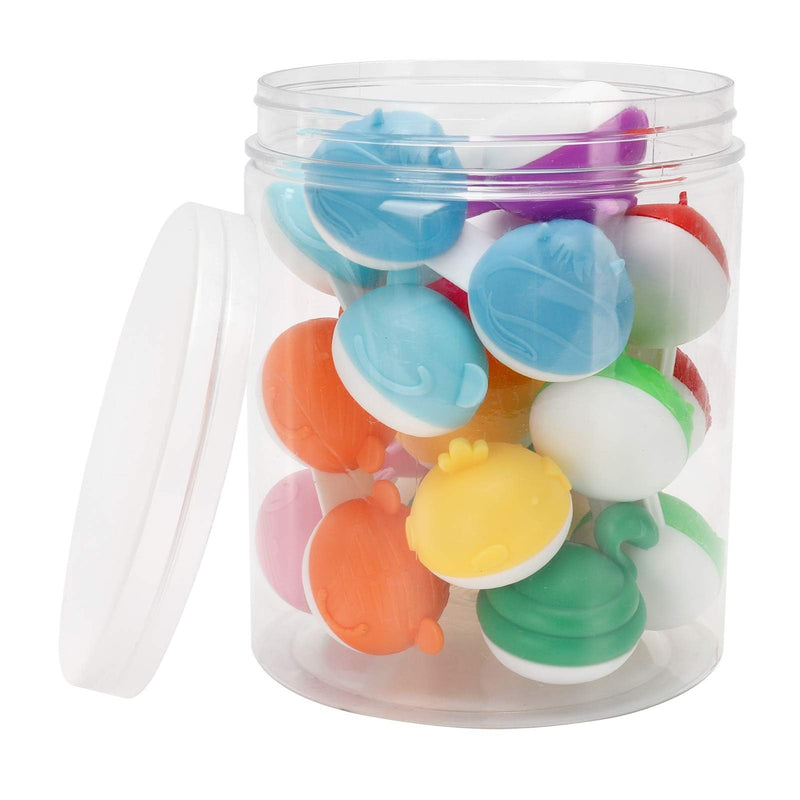 [Australia] - 12 Pack Colored Contact Lens Case, Cute Animal Contact Lens Case Large Box Holder No Leak Dustproof Contact Lens Case Organizer with Carry Box 