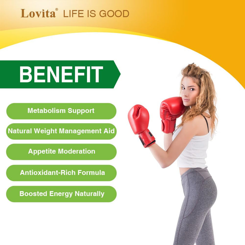 [Australia] - Lovita Green Coffee Bean Extract, 50% Chlorogenic Acid for Metabolism, Energy & Weight Management, 800 mg per Day, Vegan, Non-GMO, Gluten-Free, Natural Antioxidant Supplement, 60 Capsules 60 Count (Pack of 1) Classic Packaging 