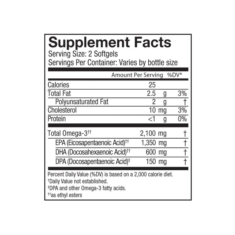 [Australia] - Oceanblue Professional Omega-3 2100 – 180 ct – Triple Strength Burpless Fish Oil Supplement with High-Potency EPA, DHA, DPA – Wild-Caught – Orange Flavor (90 Servings) 