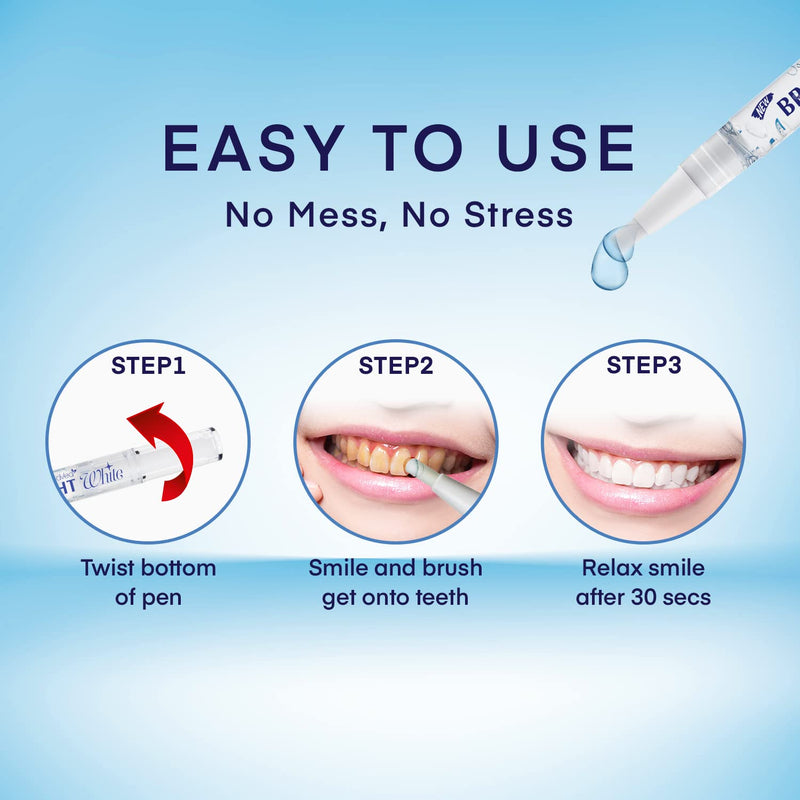 [Australia] - Teeth Whitening Pen (4 Pens) for Teeth Whitening, 40+ Uses, Effective, Painless, No Sensitivity, Travel-Friendly, Beautiful White Smile, Mint Flavor 