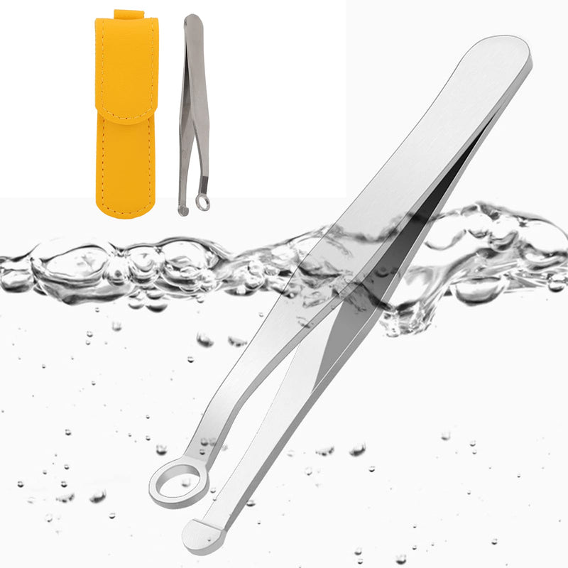 [Australia] - Tweezers for trimming nose hair, stainless steel eyebrow trimmer, universal round head tweezers, eyebrow trimmer, trimmer for men and women, friendly round 