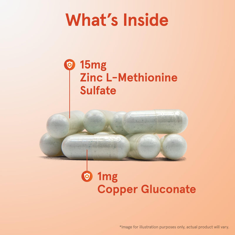 [Australia] - Jarrow Formulas Zinc Balance 15 mg - 100 Servings (Veggie Caps) - Includes Copper - Essential Mineral for Immune System Support - Immune Support Supplement - Gluten Free Zinc Copper Supplement - Vegan 