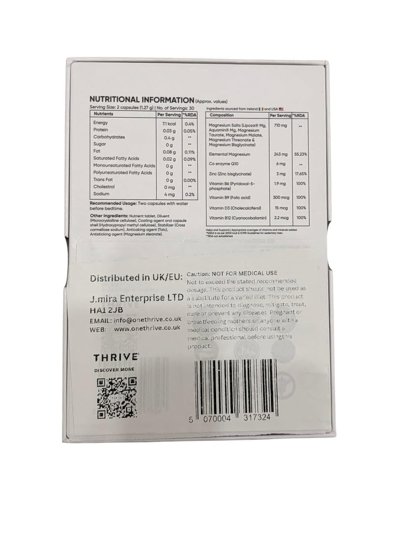 Magnesium Pro Complex 710mg 6-in-1 | High Strength, Enhanced Absorption (Aquamin & Bisglycinate) | Time Release | Sleep, Muscle, Nerve & Energy Support (30 Count (Pack of 1)) 30 count (Pack of 1)