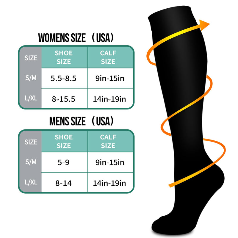 [Australia] - Laite Hebe 3 Pack Medical Compression Sock-Compression Sock For Women and Men Circulation -Best for Running,Nursing,Athletic Sports 02-black/White/Grey Small-Medium 
