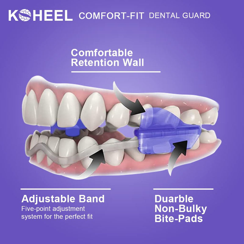 [Australia] - KOHEEL Adjustable Bite Splint for Bruxism, Bite Splint for Teeth Grinding, Instant Wear Bite Splint, Pack of 2 (Thick, for Severe Teeth Grinding) Thick for Severe Teeth Grinding 