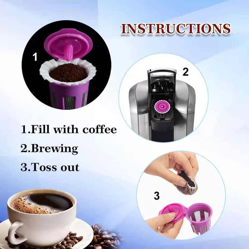 [Australia] - K Cup Filters,300 Count Disposable Coffee Paper Filters Compatible with Keurig Brewers Single Serve 1.0 and 2.0, Use with Reusable K Cup Coffee Pods Black box 300 Count 
