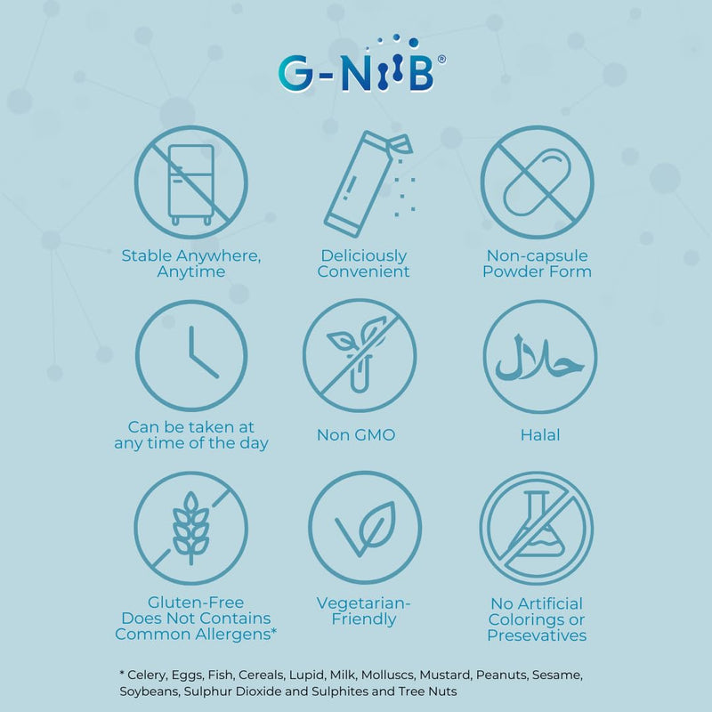 G-NiiB Immunity+ (SIM01) | Digestive Probiotics and Prebiotics with Zinc, Vitamin B6 and B1 for Immunity and Energy | 7 sachets