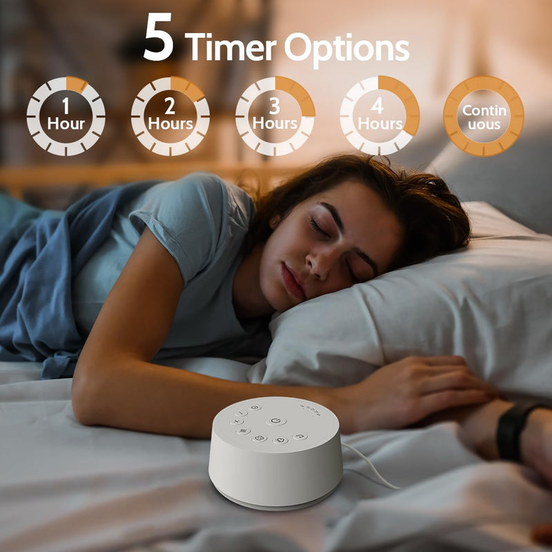 [Australia] - Sound Machines Sleep White Noise Machine with 25 Soothing Sounds 32 Volume Levels 5 Timers and 4 Sound Categories and Memory Function for Kids Adults and Home 