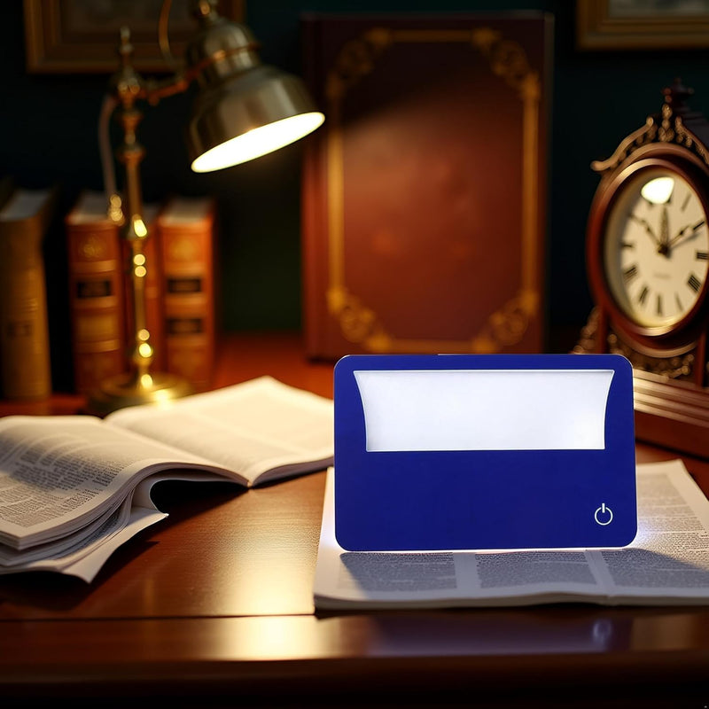 Credit Card Magnifying Glass, Reading Magnifying Glass LED Credit Card Book, Small Prints Newspaper Magnifier Sheet Reading Magnifiers Sheet Visual Impairment Aids