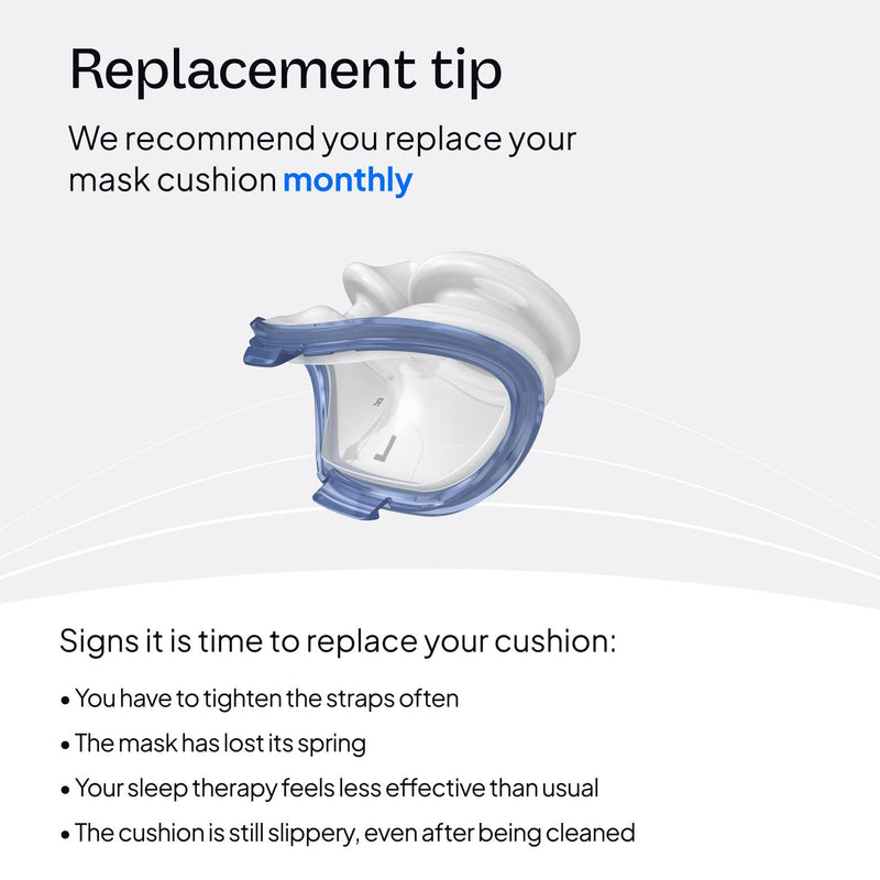 [Australia] - ResMed P10 Nasal Pillow Cushion - Replacement Silicone CPAP Mask Cushion - Frame System & Headgear Not Included - Premium CPAP Accessory - Large 