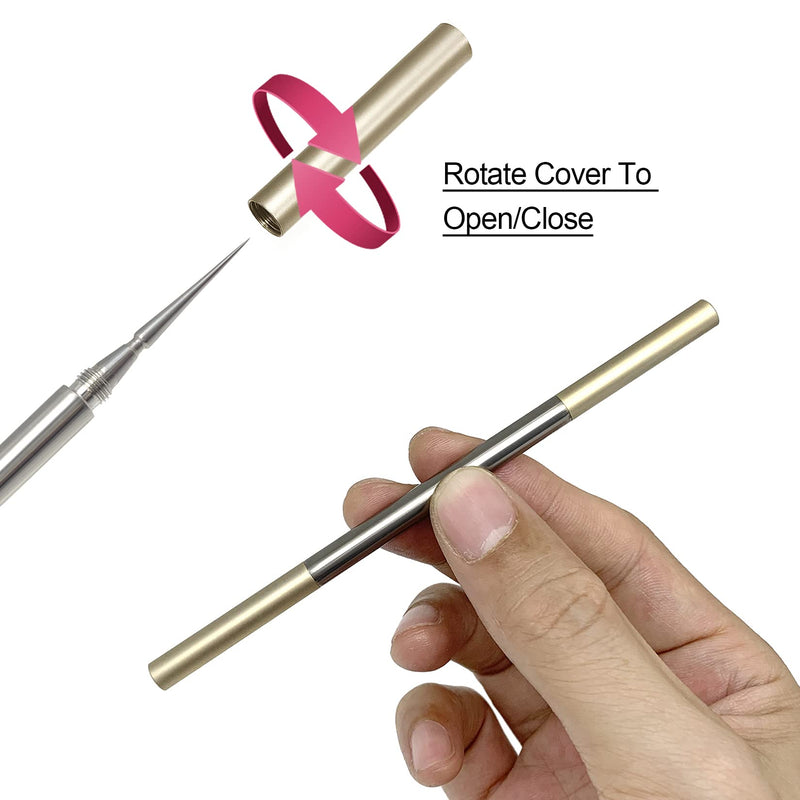 [Australia] - SGNEKOO Professional Facial Milia Removal Tool and Whitehead Extractor,Titanium Alloy Double Ended Needle and Steel Tweezers Kit,Blackhead,Blemish,Zit and Pimple Acne Remover Popper (Titanium Gold) Titanium Gold 