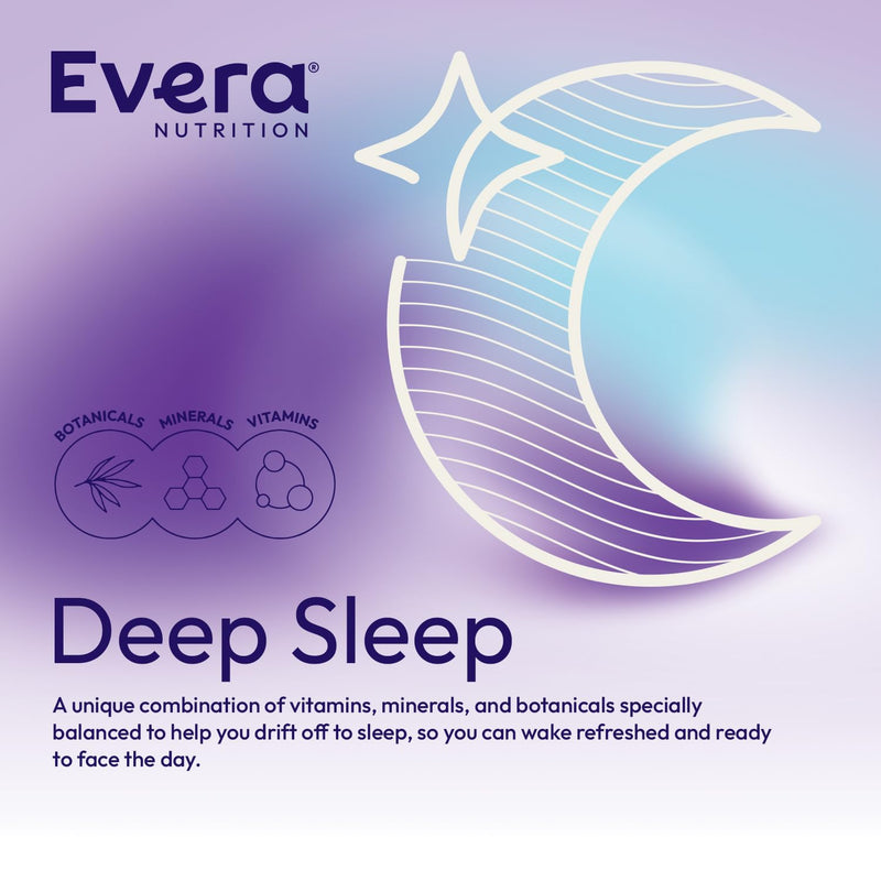 Deep Sleep, 60 Capsules - Supports Rest & Relaxation | Induce Feelings of Calm | 8 Botanicals Including Chamomile & Passionflower + Essential Vitamins & Minerals