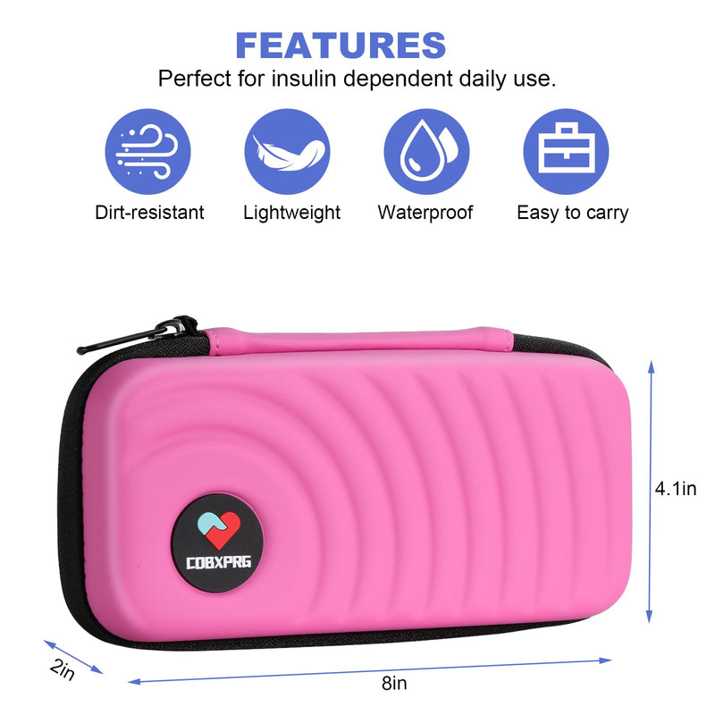 [Australia] - Insulin Cooler Travel Case with 2 Ice Packs for Insulin Pen Pu-pink 