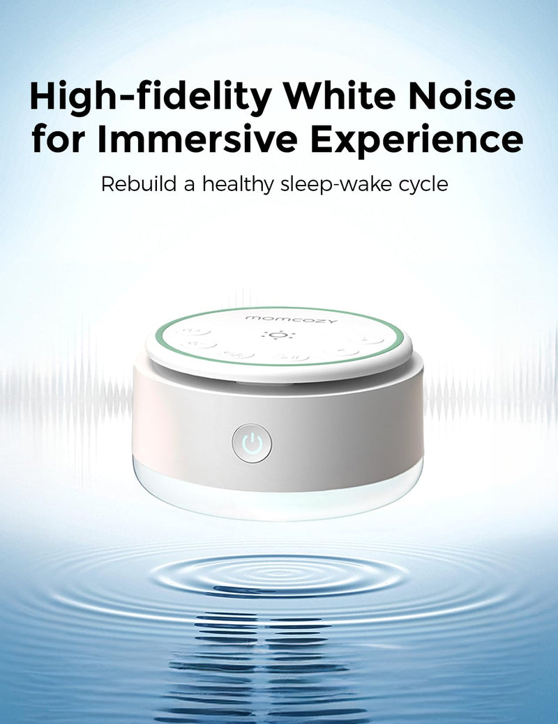[Australia] - Momcozy Sound Machine for Baby-20 Soothing Sounds & Touch Light Portable White Noise for Kids & Adults for Sleeping Timer and Memory | Ideal Travel Companion & Nursery Must-Have & Outing Cold Light 