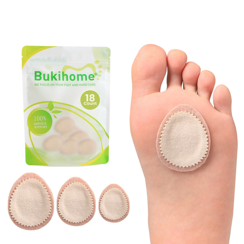 [Australia] - Bukihome Extra Thick Callus Remover,Felt Callus Pads,Protect Calluses from Rubbing on ShoesÔºåReduce Foot and Heel PainÔºåSelf-Stick Pedi CushionsÔºåPack of 18,Multi-Size 18 Count (Pack of 1) 
