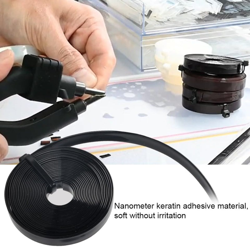 Keratin Hair Extensions Bonding Cutter Tool Kit for Salon, 9mm Italian Glue, Curly Brown